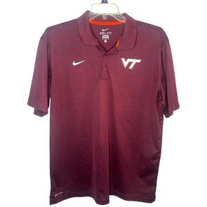 NCAA Virginia Tech Hokies Nike Dri-Fit Polo Size XL